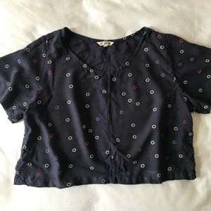 Ali Golden Printed Crop